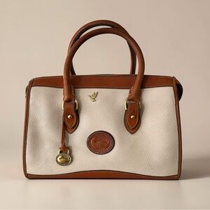 Dooney & Bourke White and Tan Satchel